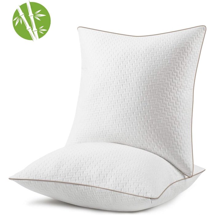 Ergonomisches Bambus-Kopfkissen 60x60 cm, 2er-Set - bis zu 33% sparen