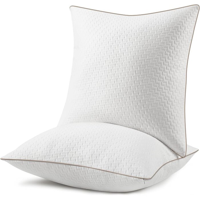 Ergonomisches Bambus-Kopfkissen 60x60 cm, 2er-Set - bis zu 33% sparen