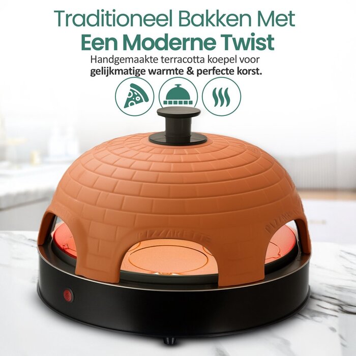 Pizzaofen für 6 Personen mit Terracotta-Kuppel - bis zu 34% Rabatt