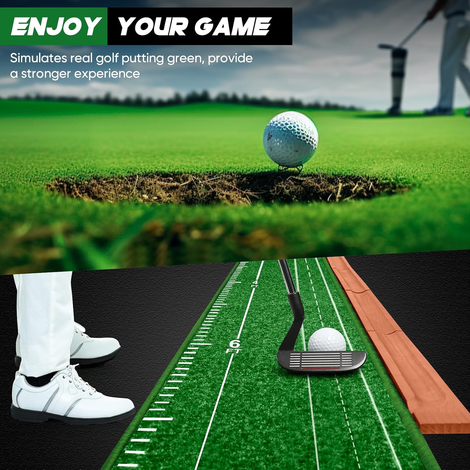Indoor Golf-Putting-Matte mit Rücklauf - Sparen Sie bis zu 34% bei Outlet-Ware