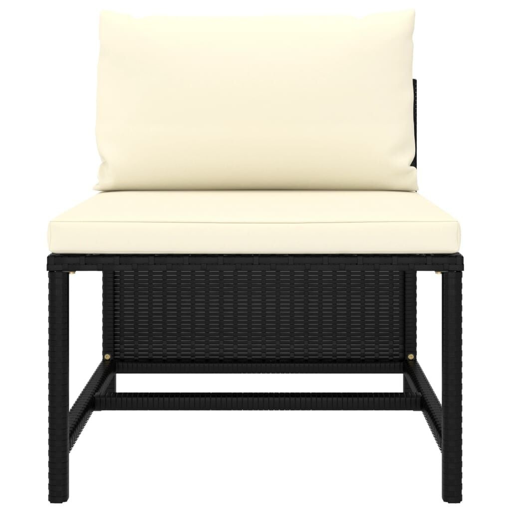 Vidaxl Modulares Lounge-Mittelteil Schwarz - Witterungsbeständig - bis zu 61% Rabatt
