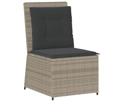 Vidaxl Verstellbare Gartenbank Poly-Rattan Hellgrau - bis zu 61% Rabatt
