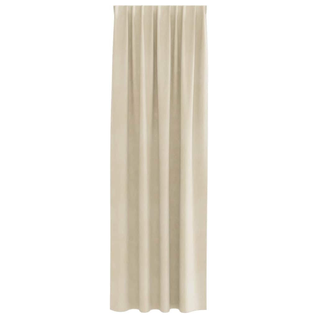 Samt-Verdunkelungsvorhänge Creme 140x260cm, 2er-Set - bis zu 32% günstiger