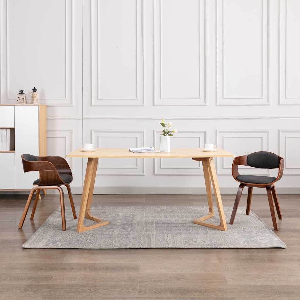 Designer Esszimmerstühle 2er-Set, Grau, gebogenes Holz - bis zu 35% Rabatt