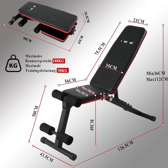 Verstellbare Fitnessbank | Klappbar & stabil | Bis zu 30% Rabatt