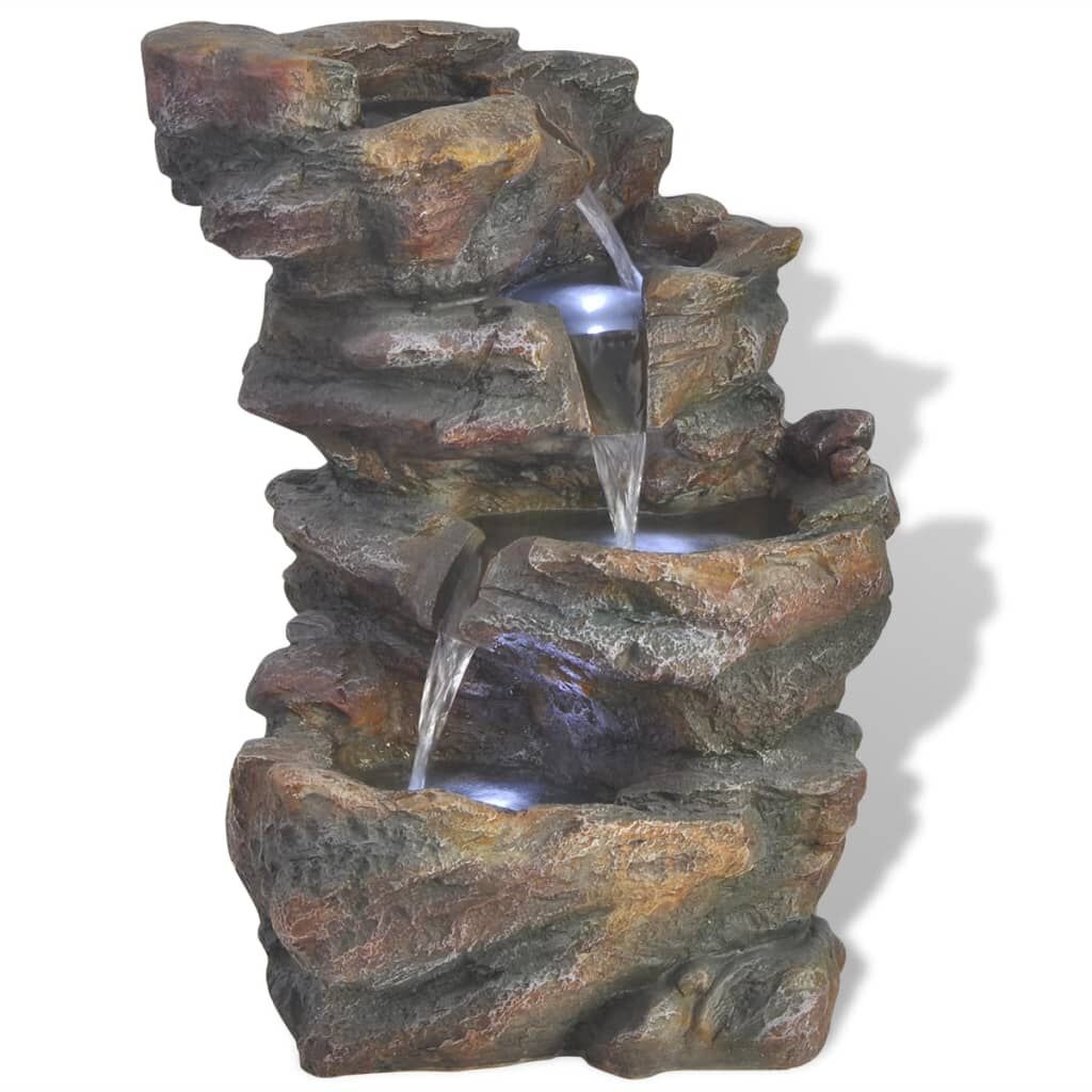 Zimmerbrunnen mit LED-Beleuchtung - Polyresin - bis zu 40% Rabatt