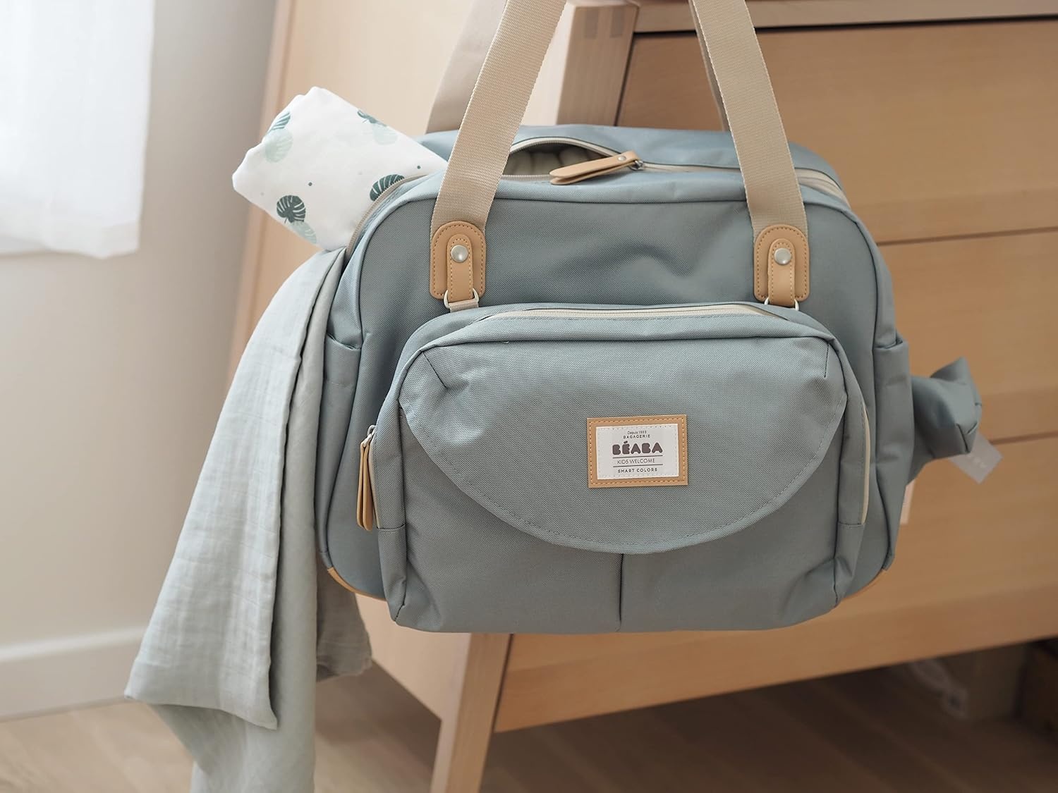 Modulare Wickeltasche 23L Salbeigrün - Jetzt bis zu 34% Rabatt sichern