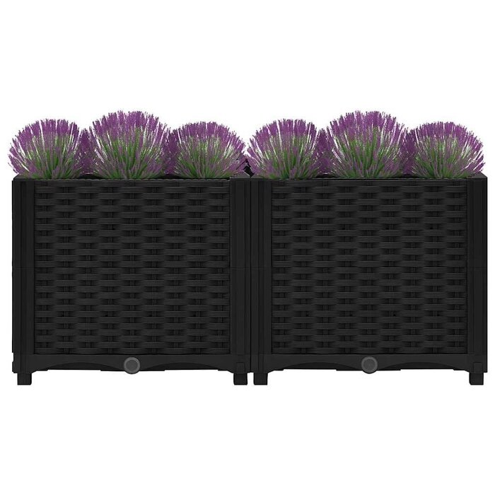 Hochbeet Pflanzkübel 80x40x38 cm - Schwarz - Jetzt bis zu 33% sparen