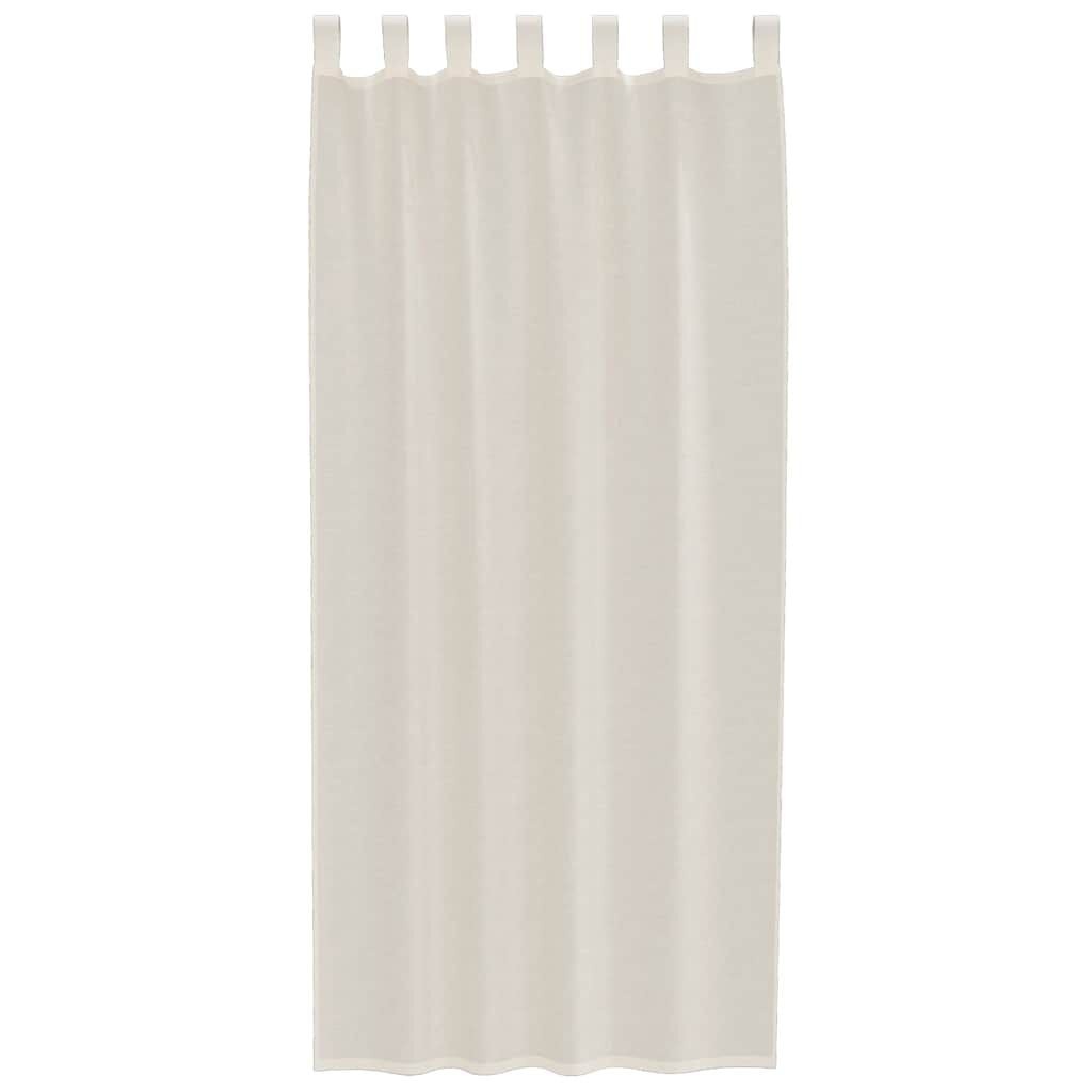 2er-Set Voile-Vorhänge mit Schlaufen, 140 x 245 cm, Creme - bis zu 26% sparen