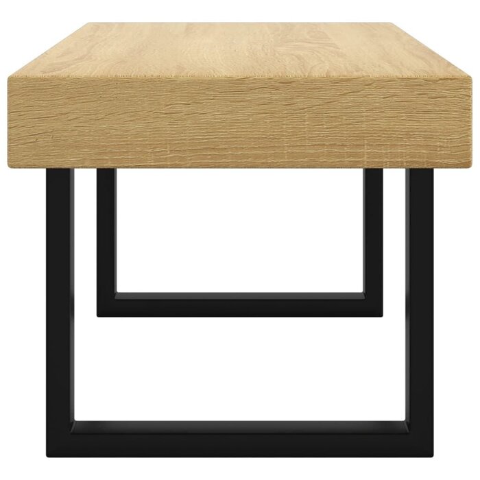 Design Couchtisch 90x45x40 cm - Holzoptik & Schwarz - bis zu 34% Rabatt