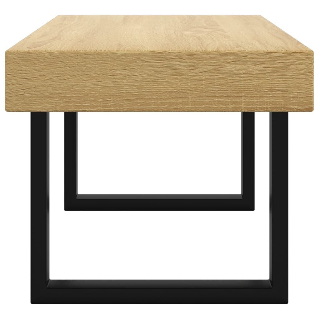 Design Couchtisch 90x45x40 cm - Holzoptik & Schwarz - bis zu 34% Rabatt