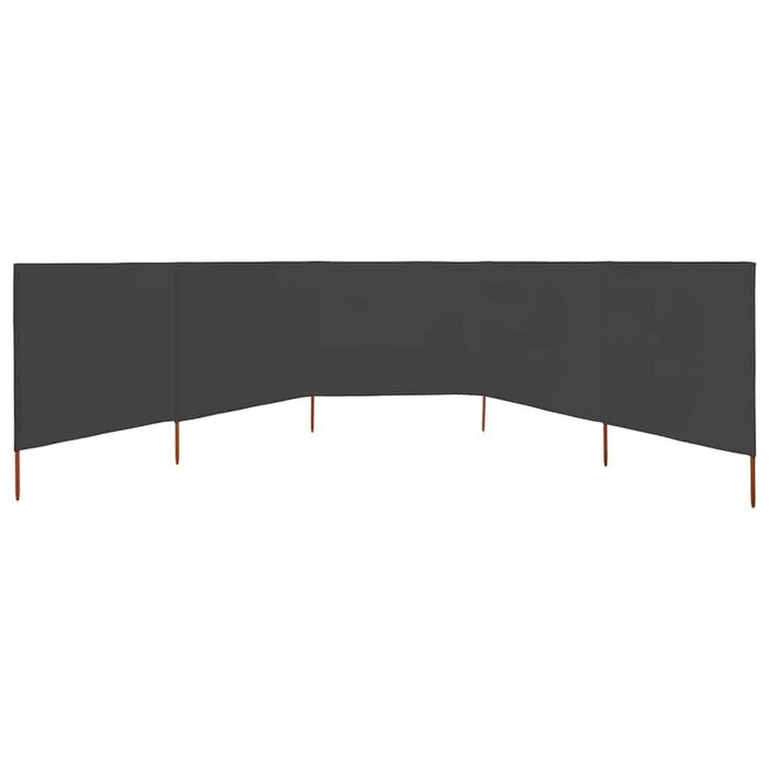 5-tlg. Windschutz 600x160 cm Anthrazit | Bis zu 34% Rabatt auf Rückläufer