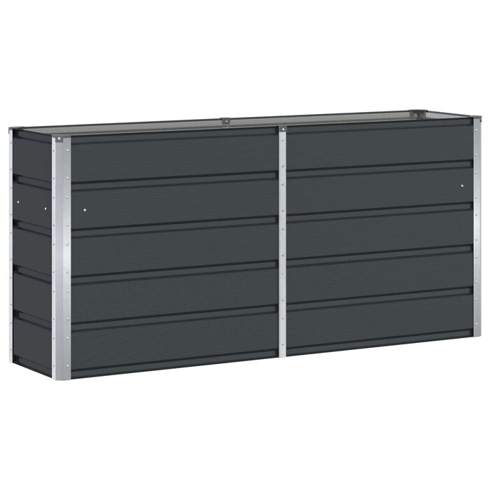 Großer Pflanzkübel aus Stahl, Anthrazit, 160x40x75 cm - Outlet bis zu 33% Rabatt