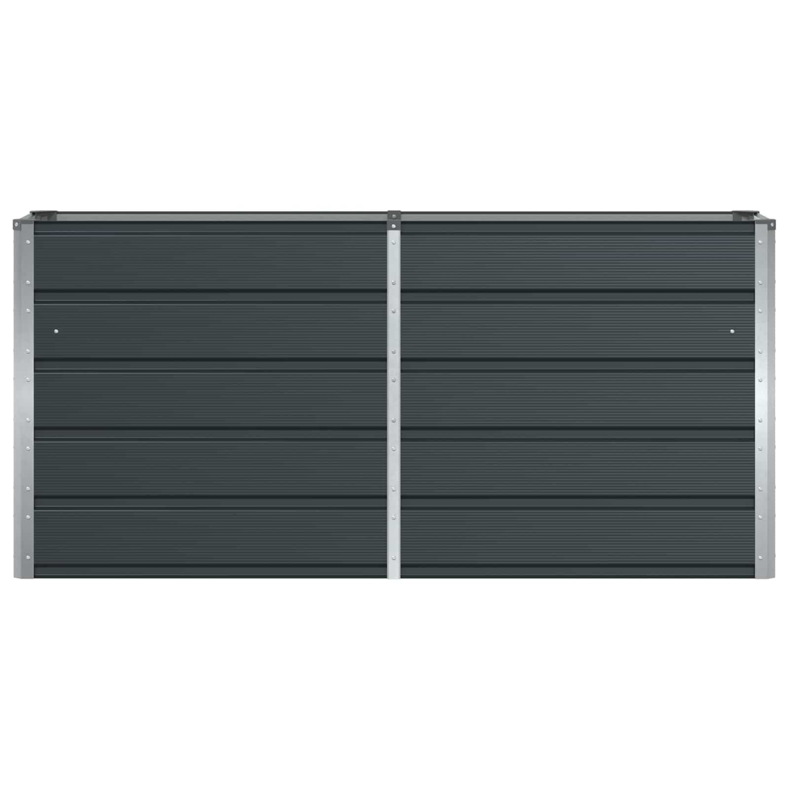 Großer Pflanzkübel aus Stahl, Anthrazit, 160x40x75 cm - Outlet bis zu 33% Rabatt