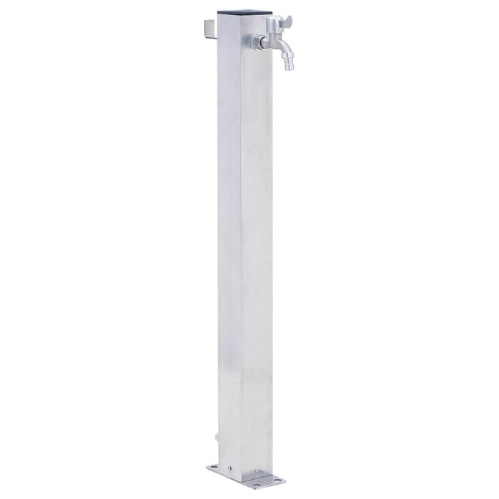 Quadratische Edelstahl-Wassersäule 80 cm - Gartenanschluss bis zu 32% günstiger