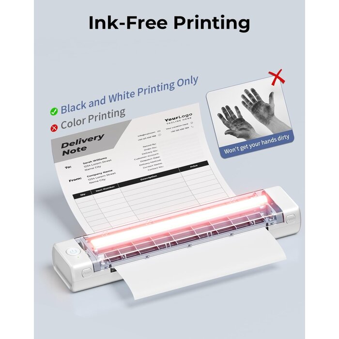 Mobiler A4 Thermodrucker - Tintenlos & Kabellos - Jetzt bis zu 40% sparen
