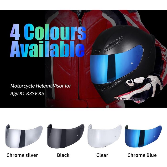 Ersatzvisier für Motorradhelme K1, K3SV & K5 - Chrom Blau - bis zu 39% Rabatt