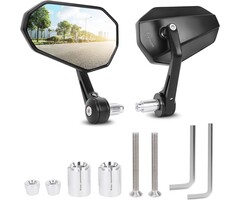 Universelle Lenkerendenspiegel Motorrad, Schwarz, 2er-Set, bis zu 34% Rabatt