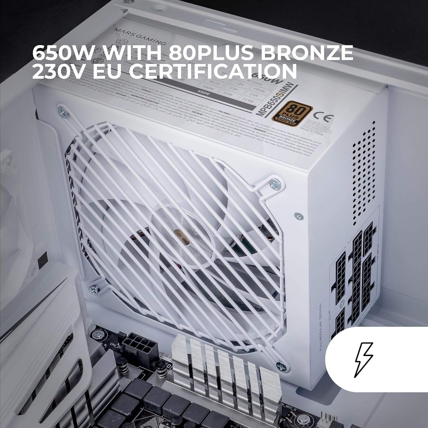 ATX PC-Netzteil 650W, Weiß, 80Plus Bronze, vollmodular - bis zu 40% günstiger