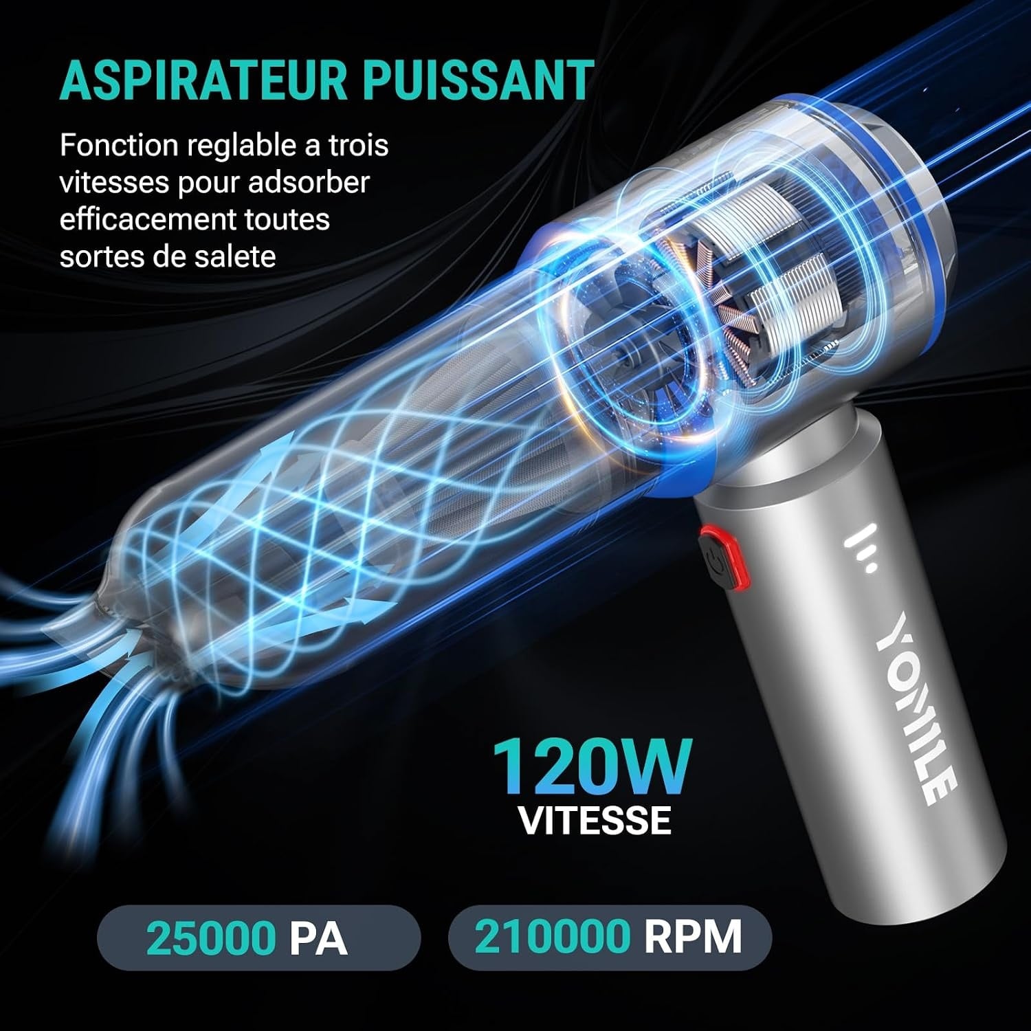 Kabelloser 4-in-1 Handstaubsauger - 25000Pa - Jetzt bis zu 34% Rabatt