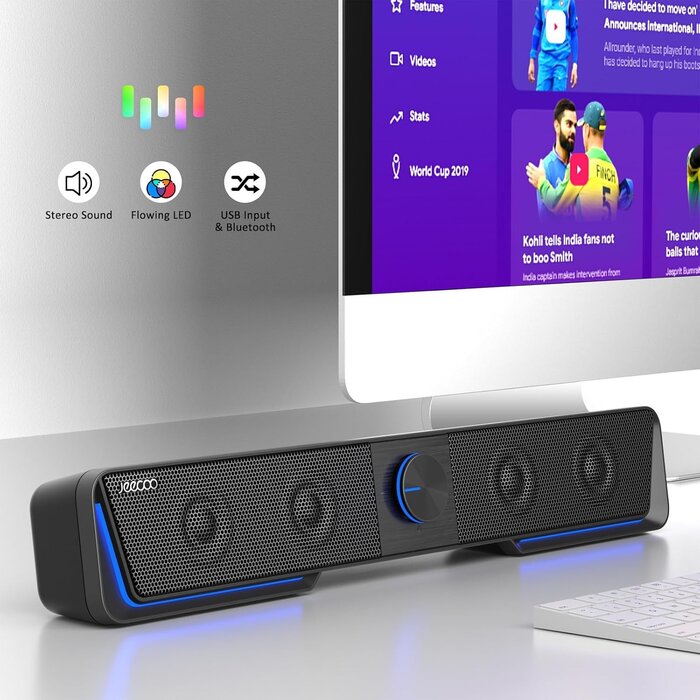 PC Stereo-Lautsprecher 10W mit RGB & Bluetooth - bis zu 37% Rabatt