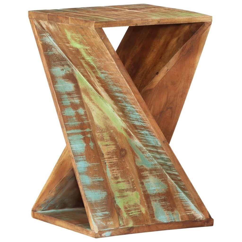 Beistelltisch Altholz 35x35x55cm, Bunter Holztisch - bis zu 41% Rabatt