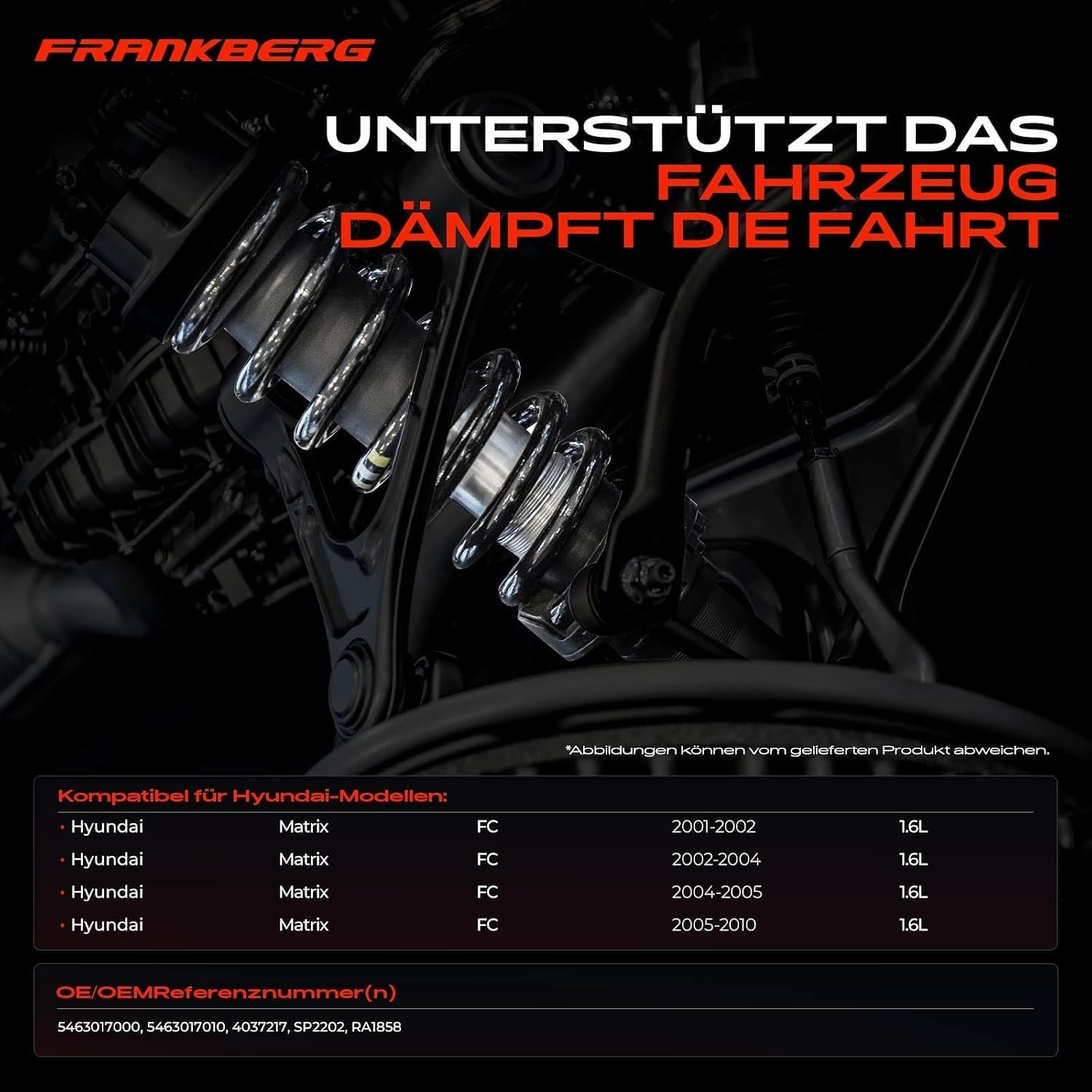 2x Fahrwerksfedern für Vorderachse - Hyundai Matrix (2001-2010) - bis zu 35% Rabatt