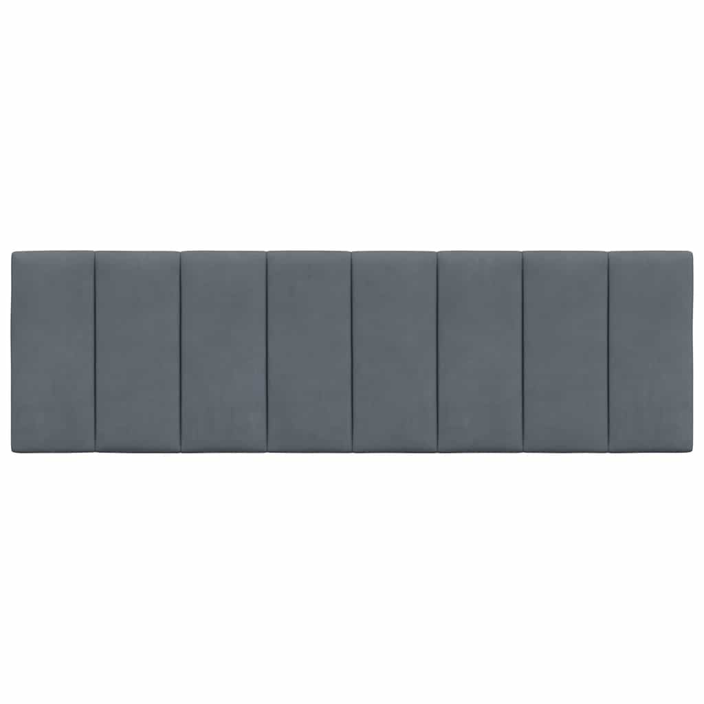 Samt-Kopfkissen für 160 cm Bett, Dunkelgrau - Outlet bis zu 39% Rabatt