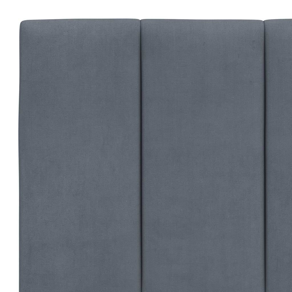 Samt-Kopfkissen für 160 cm Bett, Dunkelgrau - Outlet bis zu 39% Rabatt