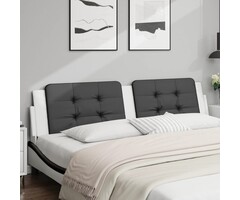 Vidaxl Bettkopfteil-Kissen 200 cm Kunstleder Schwarz/Weiß - bis zu 66% sparen