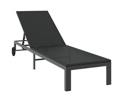 Moderne Poly-Rattan Sonnenliege - Schwarz - bis zu 41% Rabatt