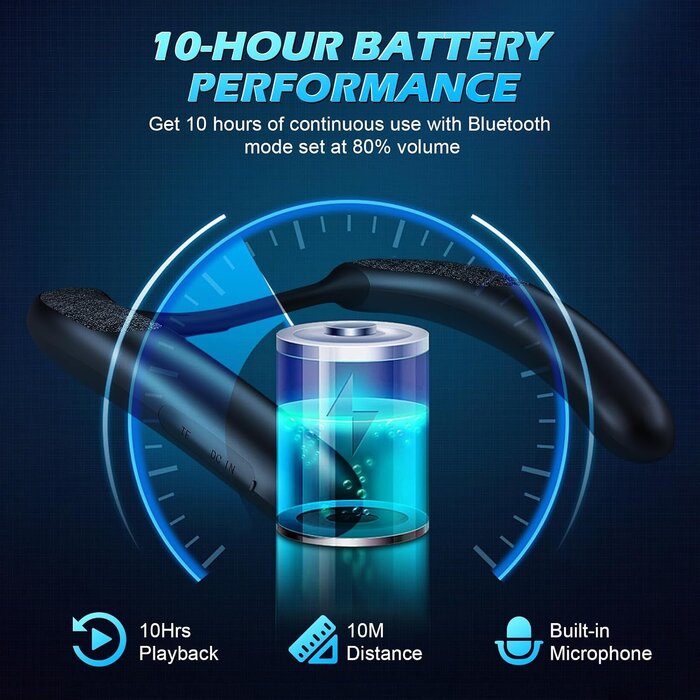 Drahtloser Nackenlautsprecher - Bluetooth 5.3 - bis zu 38% Rabatt