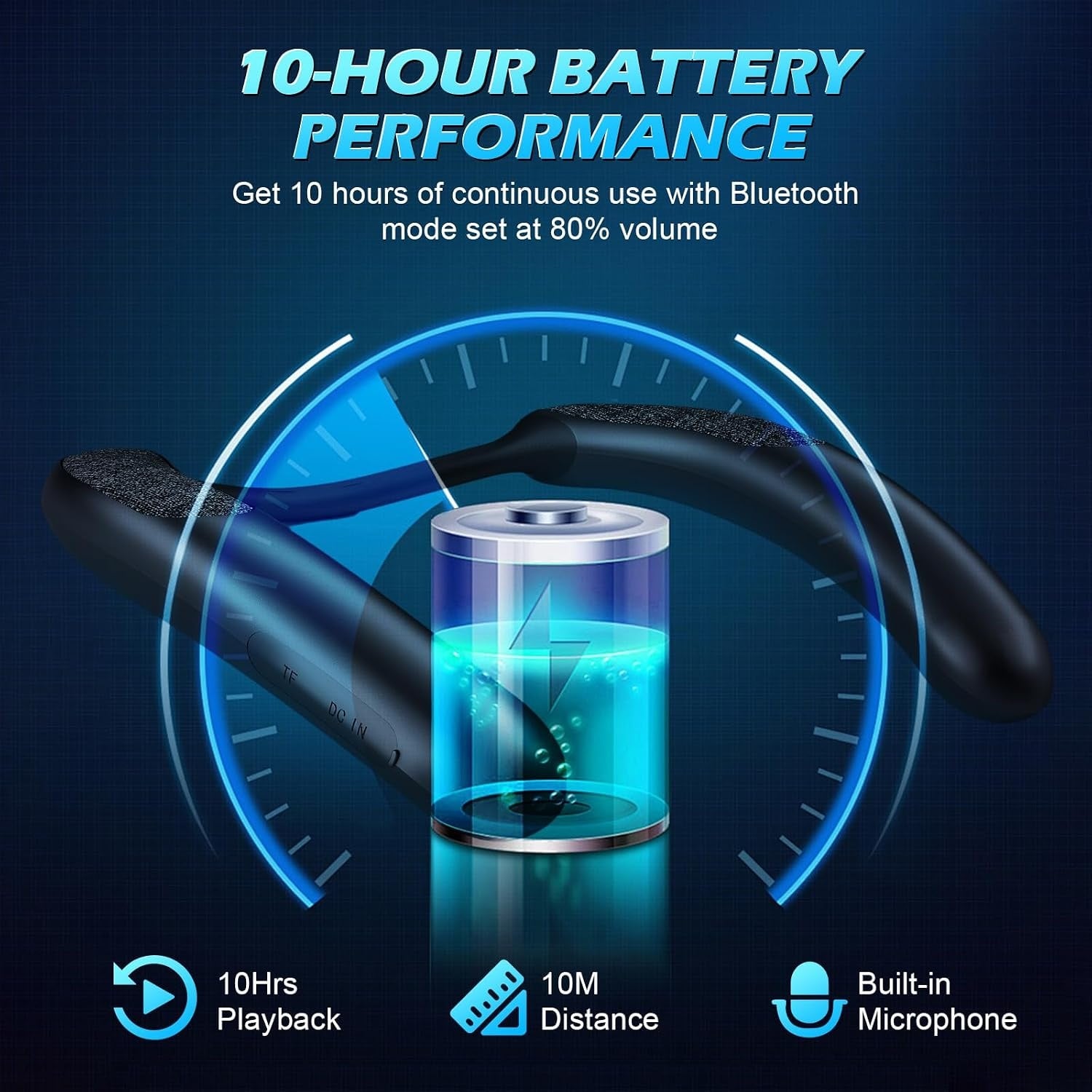 Drahtloser Nackenlautsprecher - Bluetooth 5.3 - bis zu 38% Rabatt