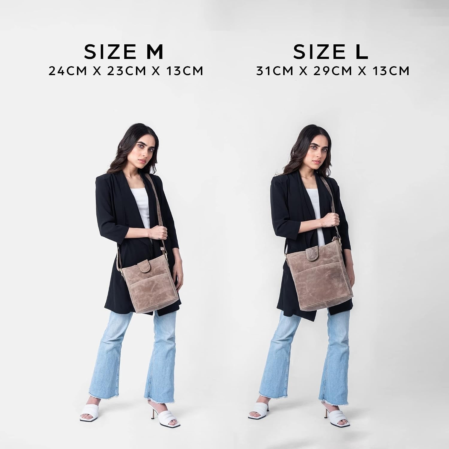 Damen Handtasche aus Echtleder Vintage-Stil - bis zu 40% Rabatt
