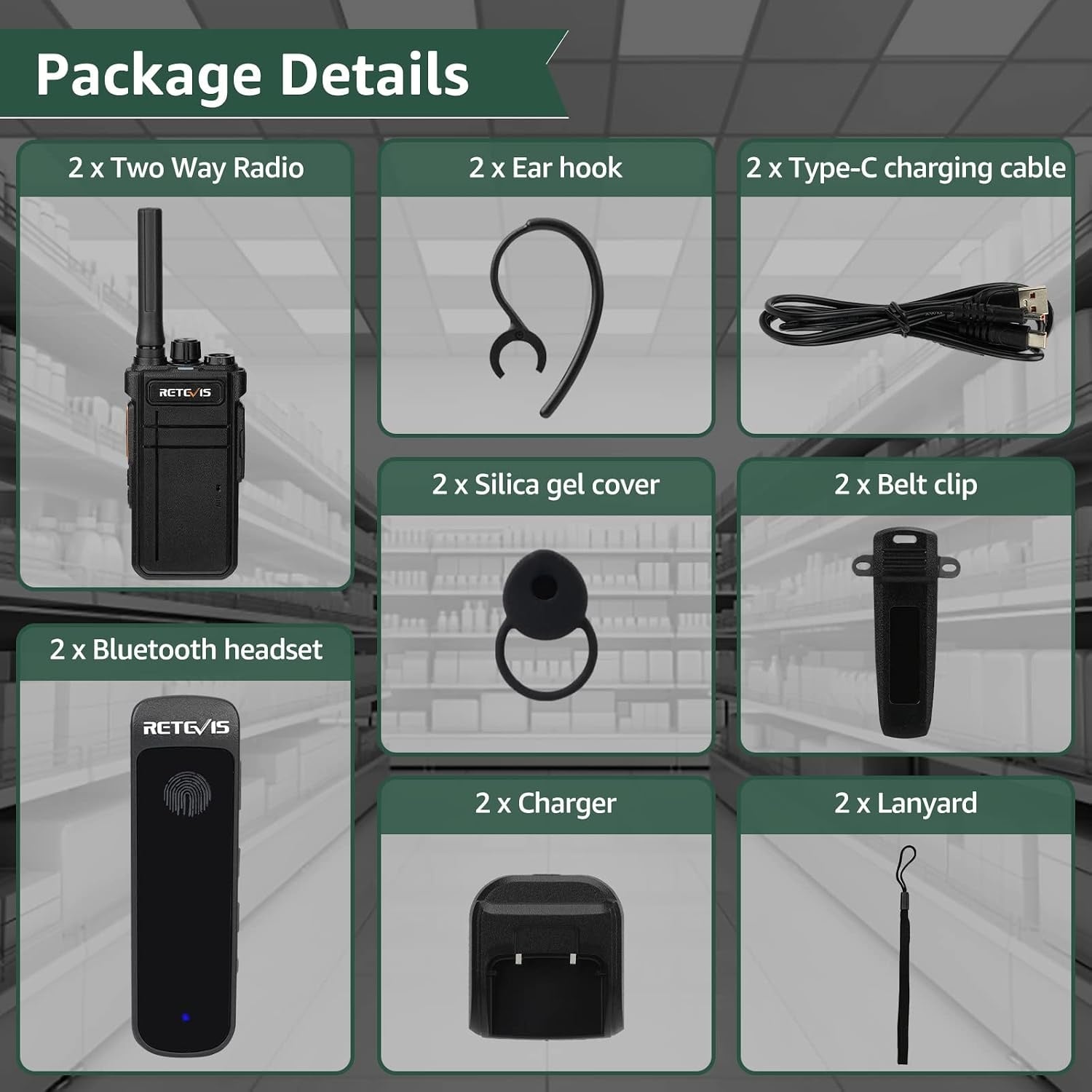 Profi-Funkgerät-Set mit Bluetooth-Headsets - 2er Set - Jetzt bis zu 41% sparen