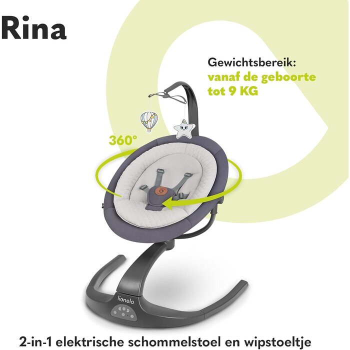 Elektrische 2-in-1 Babywippe - 360° drehbar - bis zu 41% reduziert!
