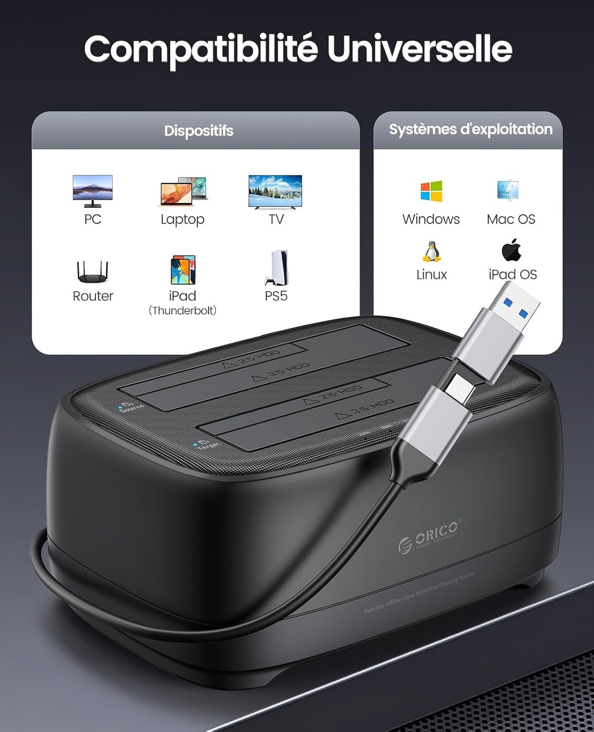 Dual Bay Festplatten-Dockingstation USB-C mit bis zu 37 % Rabatt