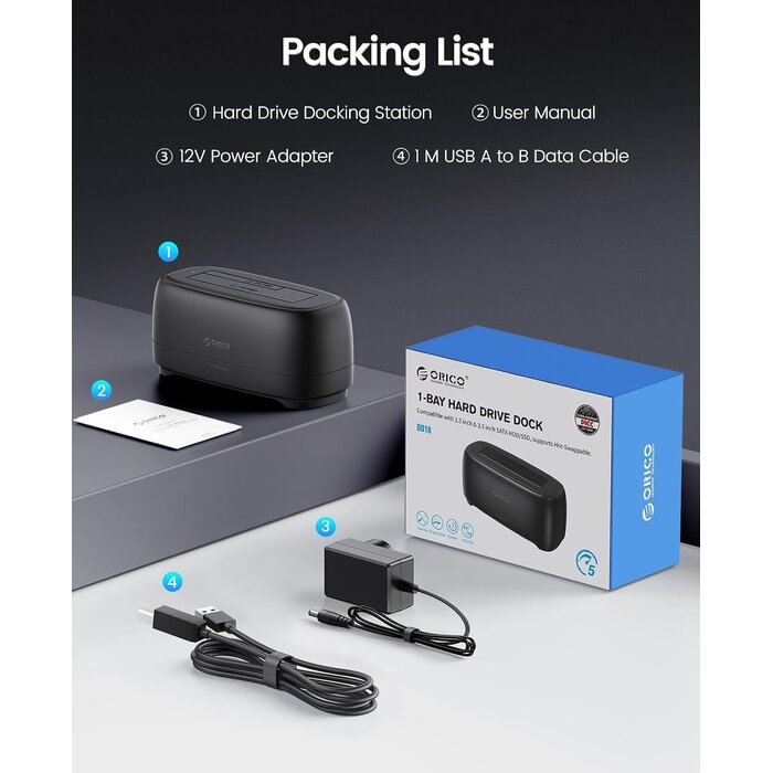 SATA Festplatten-Dockingstation für HDD/SSD - Bis zu 37% Rabatt im Outlet