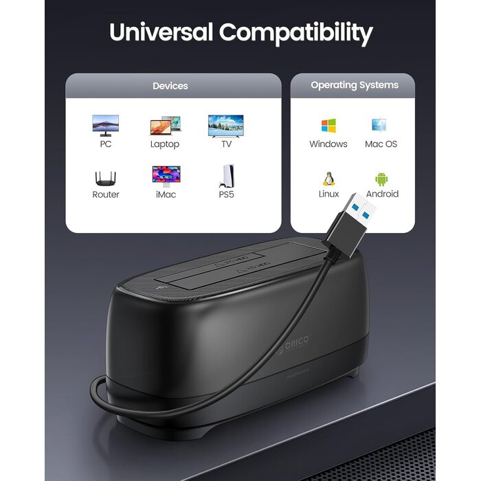 USB 3.0 HDD/SSD Dockingstation für 2,5" & 3,5" bis 20TB - bis zu 37% Rabatt