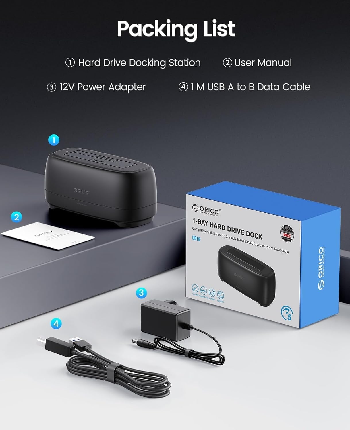 USB 3.0 HDD/SSD Dockingstation für 2,5" & 3,5" bis 20TB - bis zu 37% Rabatt