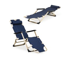 Klappbare Gartenliege 2-in-1, Marineblau, 178x47 cm - Jetzt bis zu 9% Rabatt