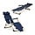 Klappbare Gartenliege 2-in-1, Marineblau, 178x47 cm - Jetzt bis zu 9% Rabatt