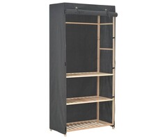 Stoff-Kleiderschrank, 79x40x170 cm, Grau - bis zu 34% sparen