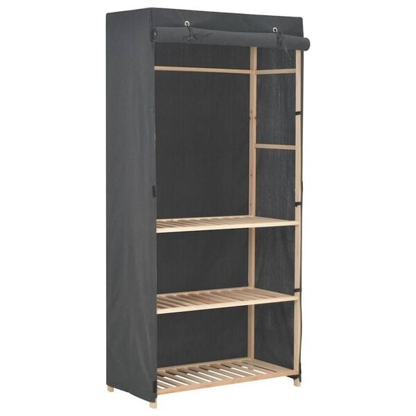 Stoff-Kleiderschrank, 79x40x170 cm, Grau - bis zu 34% sparen