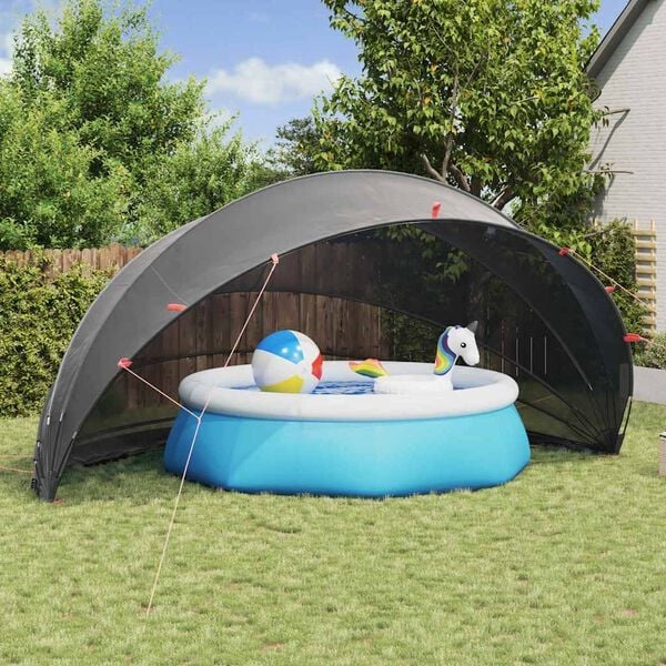 Poolüberdachung 592x590x275cm Schwarz - Outlet bis zu 35% Rabatt