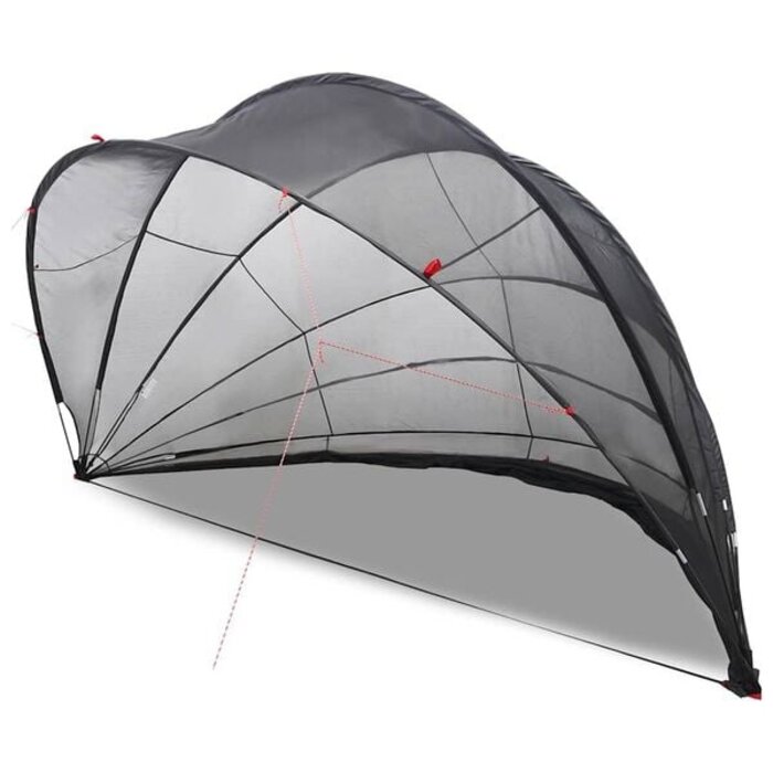 Poolüberdachung 592x590x275cm Schwarz - Outlet bis zu 35% Rabatt
