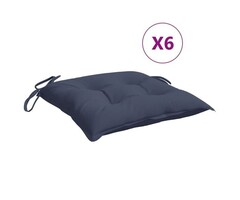 Vidaxl 6er-Set Stuhlkissen 40x40cm Oxford-Gewebe Marineblau - bis zu 69% Rabatt