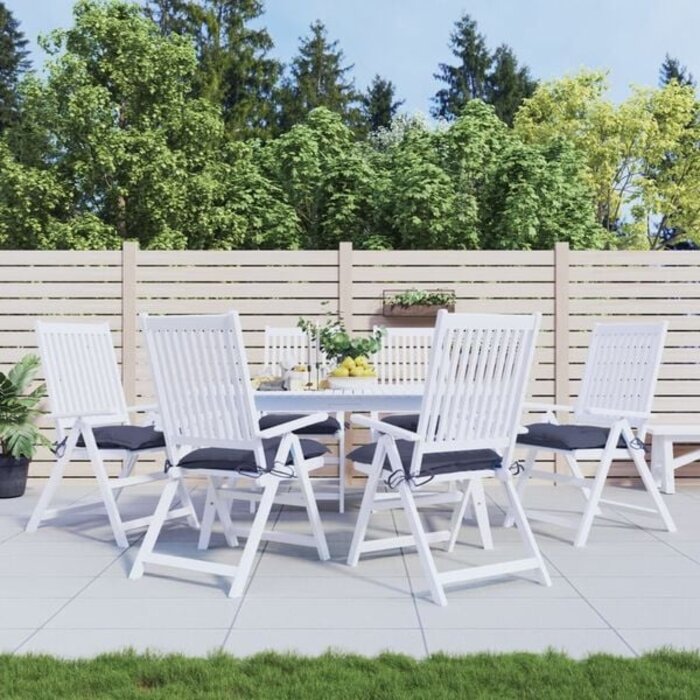 6er-Set Stuhlkissen 40x40cm Marineblau - Outdoor-Polster bis zu 32% günstiger