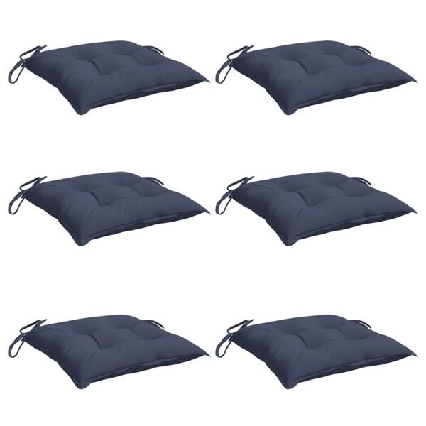 6er-Set Stuhlkissen 40x40cm Marineblau - Outdoor-Polster bis zu 32% günstiger