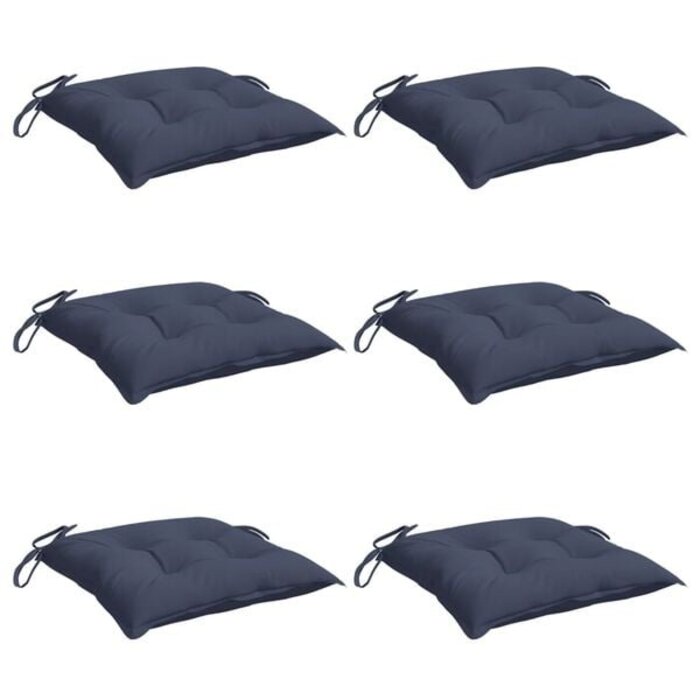 6er-Set Stuhlkissen 40x40cm Marineblau - Outdoor-Polster bis zu 32% günstiger